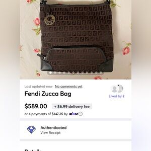 💎Authentic 💎FENDI Zucca Bag